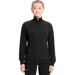 Zip Front Scrub Jackets for Women, 4-Way Stretch Fabric